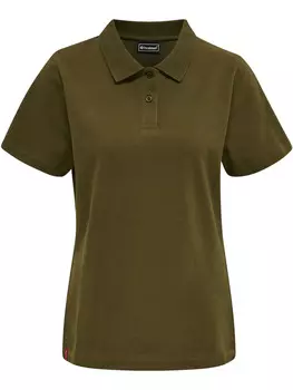 Поло Hummel Hmlred Stretch Polo Woman, цвет DARK OLIVE