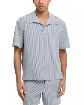 Поло Hutton Popover в полоску SIMKHAI, серый