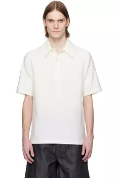 Поло из чистой шерсти Jil Sander, цвет chalk