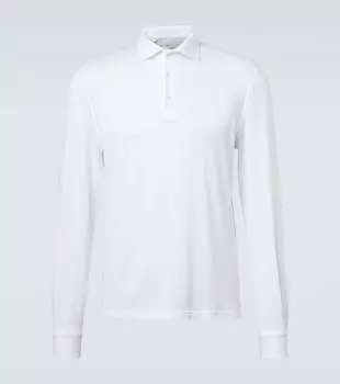 Поло из джерси без хлопка Fedeli, белый