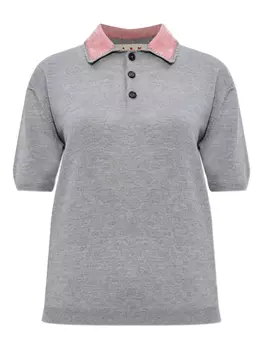 Поло из джерси Marni, серый