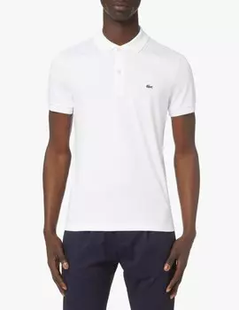 Поло из джерси с короткими рукавами Lacoste, белый