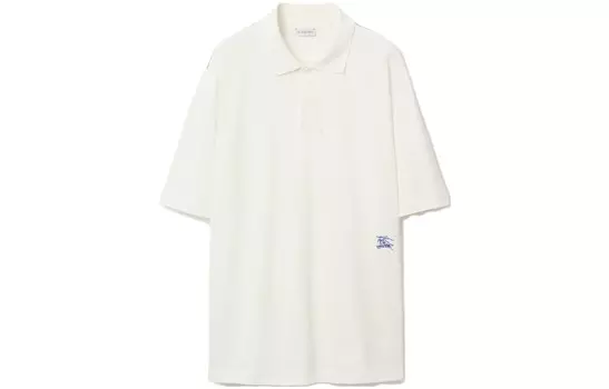 Поло из хлопка Burberry, цвет Rain color