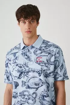 Поло из хлопка Medicine, синий