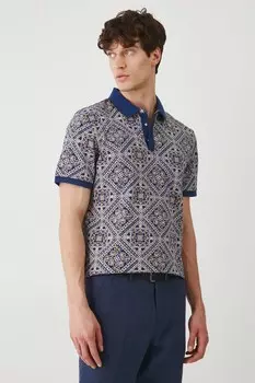 Поло из хлопка Medicine, темно-синий