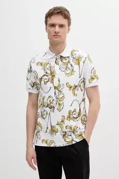 Поло из хлопка Versace Jeans Couture, белый