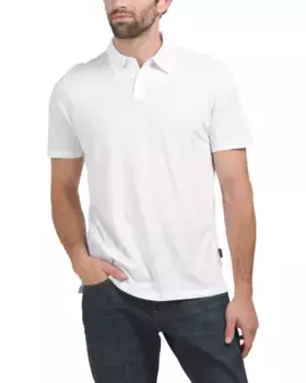 Поло из хлопкового джерси Kenneth Cole, белый