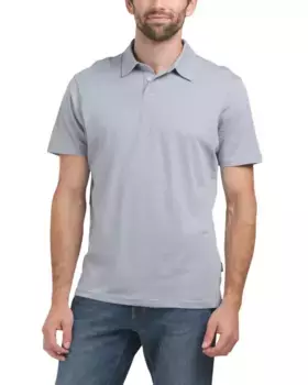 Поло из хлопкового джерси Kenneth Cole, цвет Blue Dust