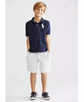Поло из хлопковой сетки для малышей, маленьких и больших мальчиков Polo Ralph Lauren, синий