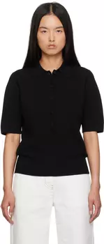 Поло из мериносовой шерсти Dries Van Noten, черный
