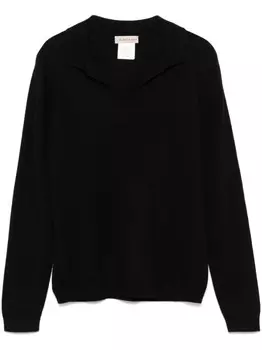 Поло из натуральной шерсти Blanca Vita, черный