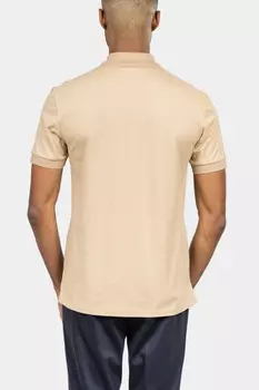 Поло из пике с двойной резиновой нашивкой Inimigo, коричневый