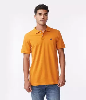 Поло из пике с логотипом A87 Aeropostale, коричневый