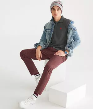 Поло из пике с логотипом A87 Aeropostale, серый