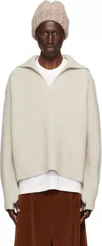 Поло из серо-коричневого трикотажа Nash Studio Nicholson