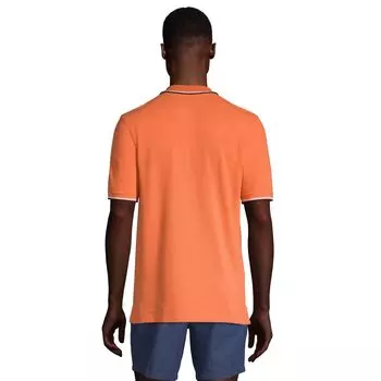 Поло из сетчатой ткани Big & Tall Comfort-First Lands' End, белый