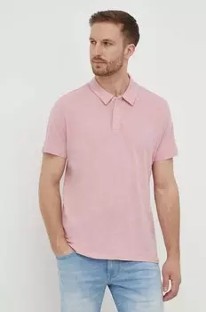 Поло из смесового льна HOLLY Pepe Jeans, розовый