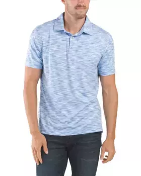 Поло из технического джерси в полоску Space Dyed Scott Barber, цвет Marine