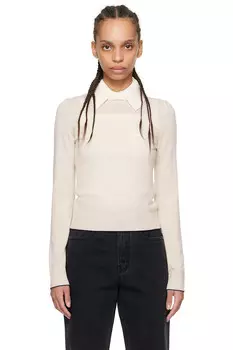 Поло из трикотажа Jacquemus, бежевый