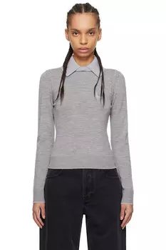 Поло из трикотажа Jacquemus, серый