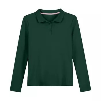 Поло IZOD с длинными рукавами для девочек 4–18 лет стандартного и большого размера, зеленый