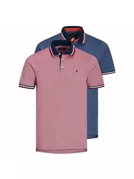 Поло Jack & Jones 2er Pack, цвет rot/blau
