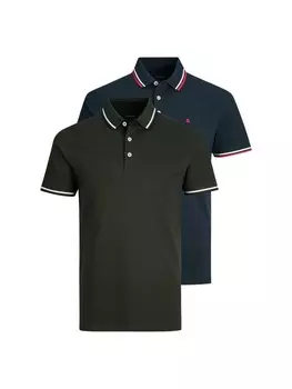 Поло Jack & Jones 2er Pack, цвет schwarz/dunkelblau