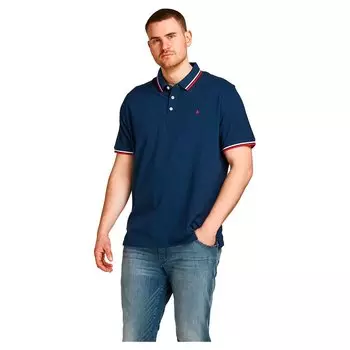 Поло Jack & Jones Essential Paulos Plus Size Short, синий