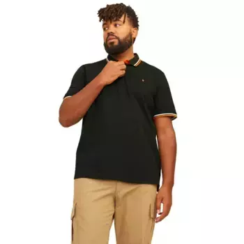 Поло Jack & Jones Essential Paulos Plus Size, черный