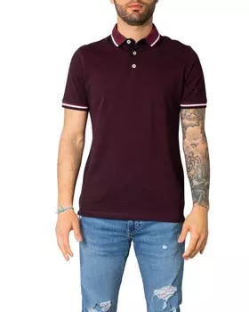 Поло Jack & Jones из хлопка, бордовый