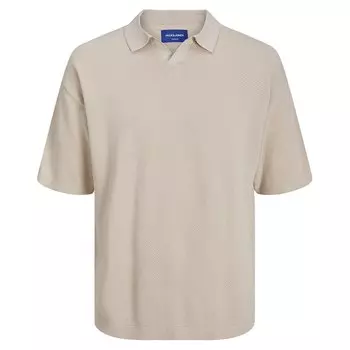 Поло Jack & Jones Linen Knit, бежевый