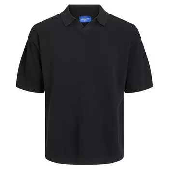 Поло Jack & Jones Linen Knit, черный