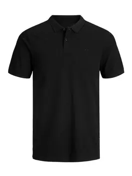 Поло Jack & Jones однотонное, черный