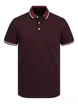 Поло Jack & Jones Polo Shirt JJEPAULOS Sommer Hemd Kragen Pique Cotton, фиолетовый