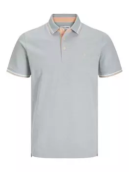 Поло Jack & Jones Polo Shirt JJEPAULOS Sommer Hemd Kragen Pique Cotton, светло-серый