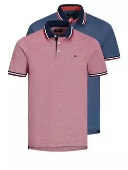 Поло Jack & Jones s 2er Pack, цвет rot-multi-red-blue