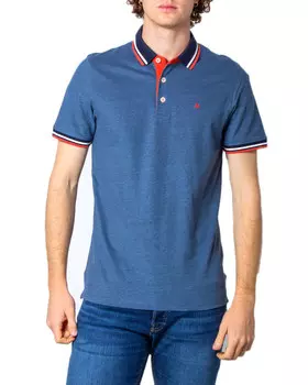 Поло Jack & Jones с контрастными деталями, синий