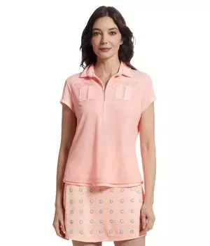 Поло Jamie Sadock Solid Sunsense Polo with Mesh Overlay, цвет Shell