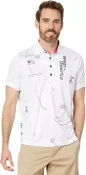 Поло Jamie Sadock Spirit Of America Short Sleeve Polo, цвет Sugar