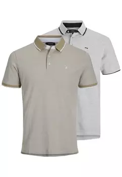 Поло JJEPAULOS SS 2PK NOOS Jack & Jones, цвет Beige