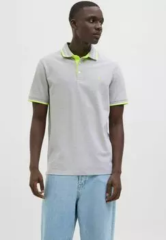 Поло JJEPAULOS SS NOOS Jack & Jones, серый
