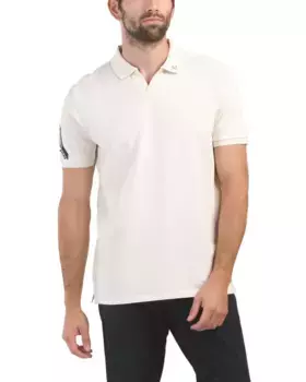 Поло Johnny с воротником и логотипом на рукаве Karl Lagerfeld Paris, бежевый