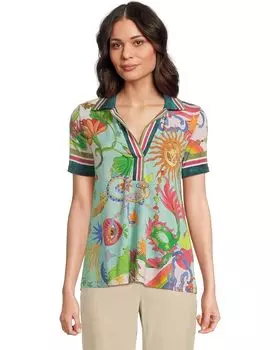 Поло Johnny Was The Janie Favorite Short Sleeve Swing Polo- Kayla, цвет Kayla