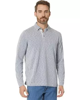 Поло Johnston & Murphy Vintage Slub Long-Sleeve Polo, цвет Indigo