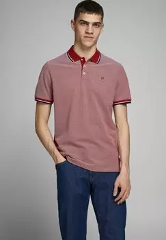 Поло JPRBLUWIN SS STS Jack & Jones, георгин красный