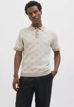 Поло JPRKALVIN Jack & Jones PREMIUM, светло-коричневый