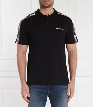 Поло Karl Lagerfeld Regular Fit, черный