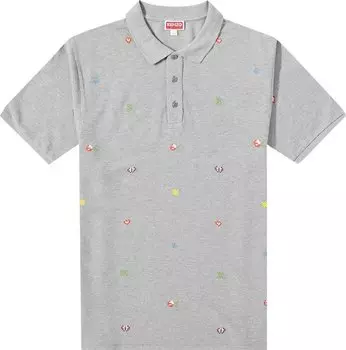 Поло Kenzo Pixel Slim Polo 'Pearl Grey', серый