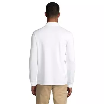 Поло классической кроя Big & Tall Supima Interlock Lands' End, черный