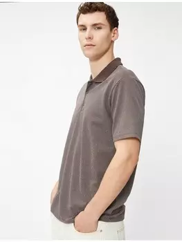 Поло KOTON T shirt, коричневый